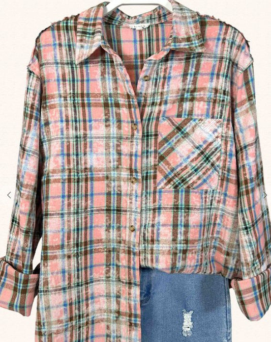 Acid Washed Plaid - Arrowhead Boutique