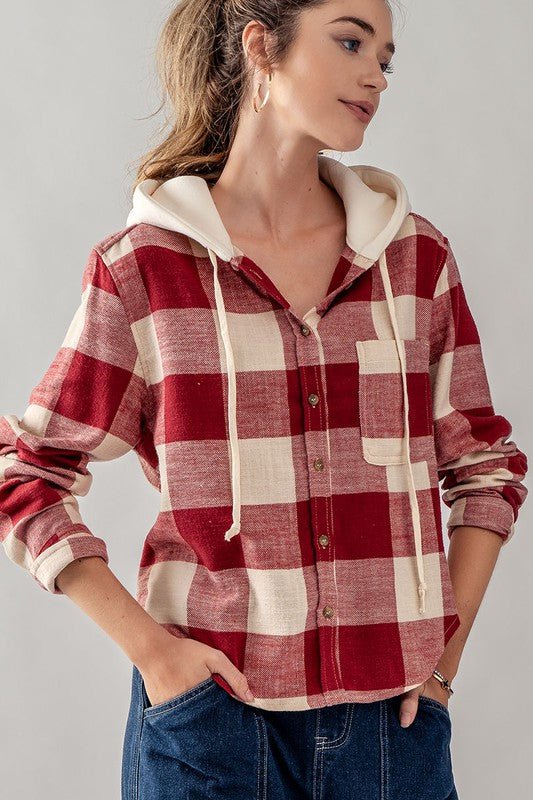 Hooded Button Down - Arrowhead Boutique